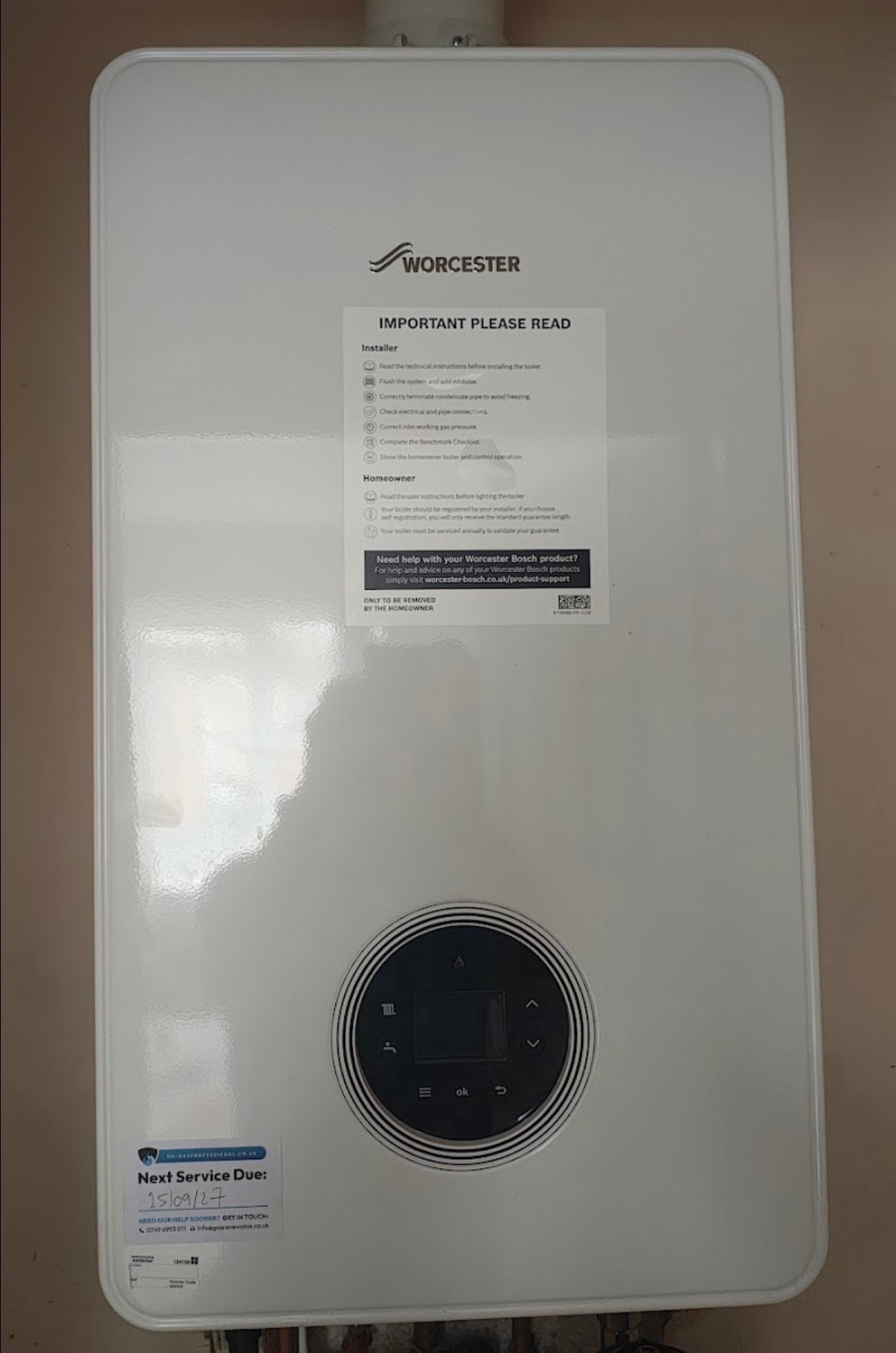 Boiler replacement and two-zone heating controls in Nottingham